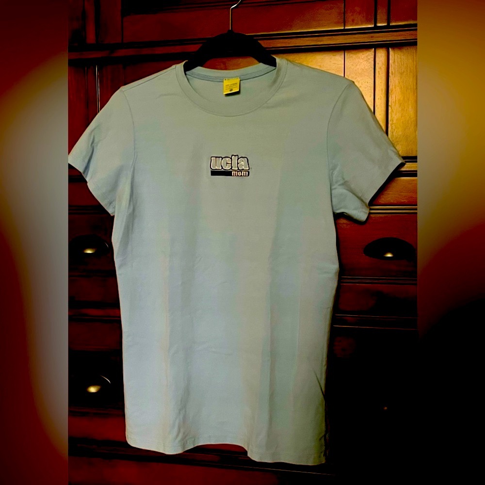 Light Blue T-Shirt with embroidered UCLA mom